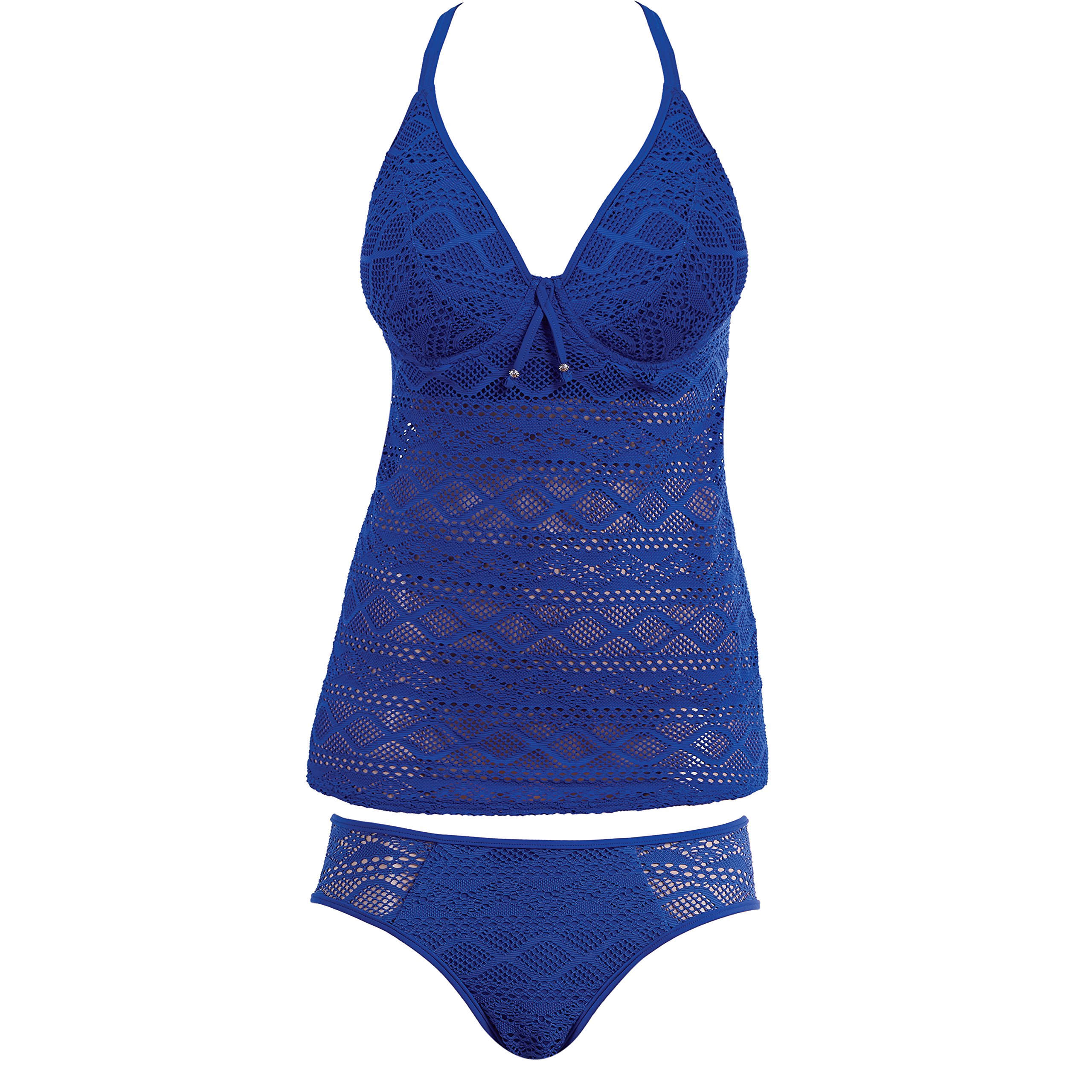 Freya Women's Standard Sundance Underwire Padded Tankini Top - Supportive Swimwear for Beach, Pool & Vacation | Plus Size Swim Tops for Women