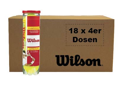 Wilson Championship All Court Tennis Balls - 72 Pack (18 Cans of 4 Tennis Balls) - Premium Match Play & Training Tennis Balls - Perfect Gift for Tennis Players & Coaches - Ideal for Tournaments, Practice Sessions & Tennis Gifts