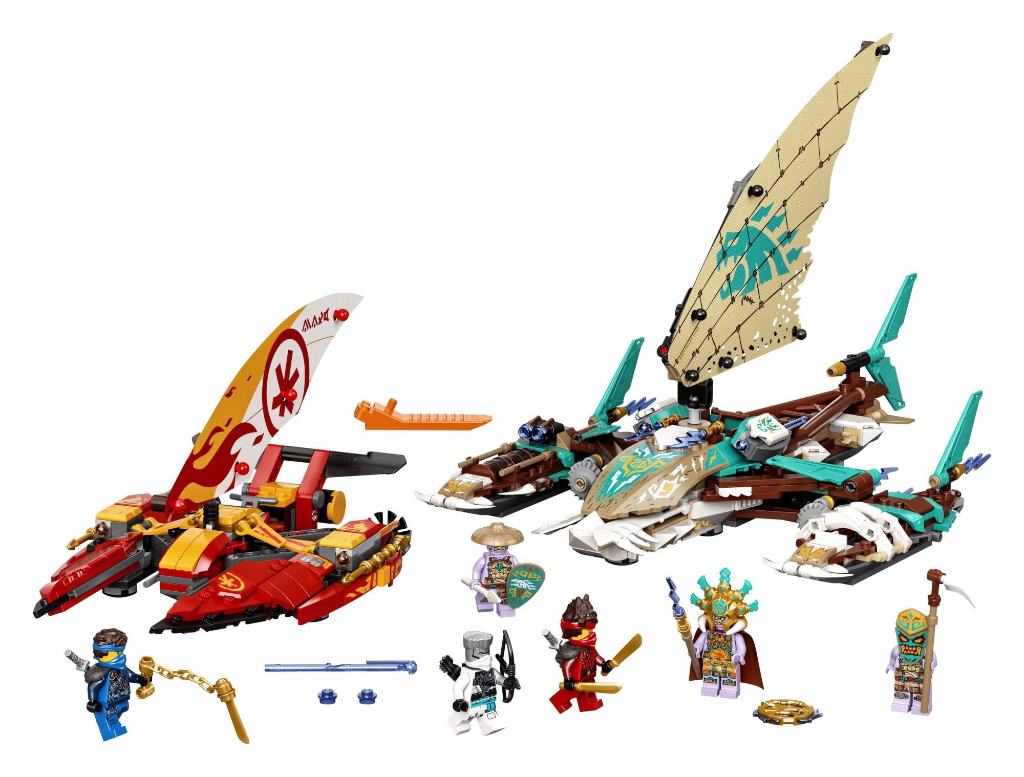 LEGO NINJAGO Catamaran Sea Battle 71748 Building Kit - 780-Piece Ninja Playset with Catamaran Boat, Kai, Jay & Zane Minifigures | Creative Construction Toy for Kids Ages 8+ | Perfect Birthday Gift & Role Play Adventure for NINJAGO Fans
