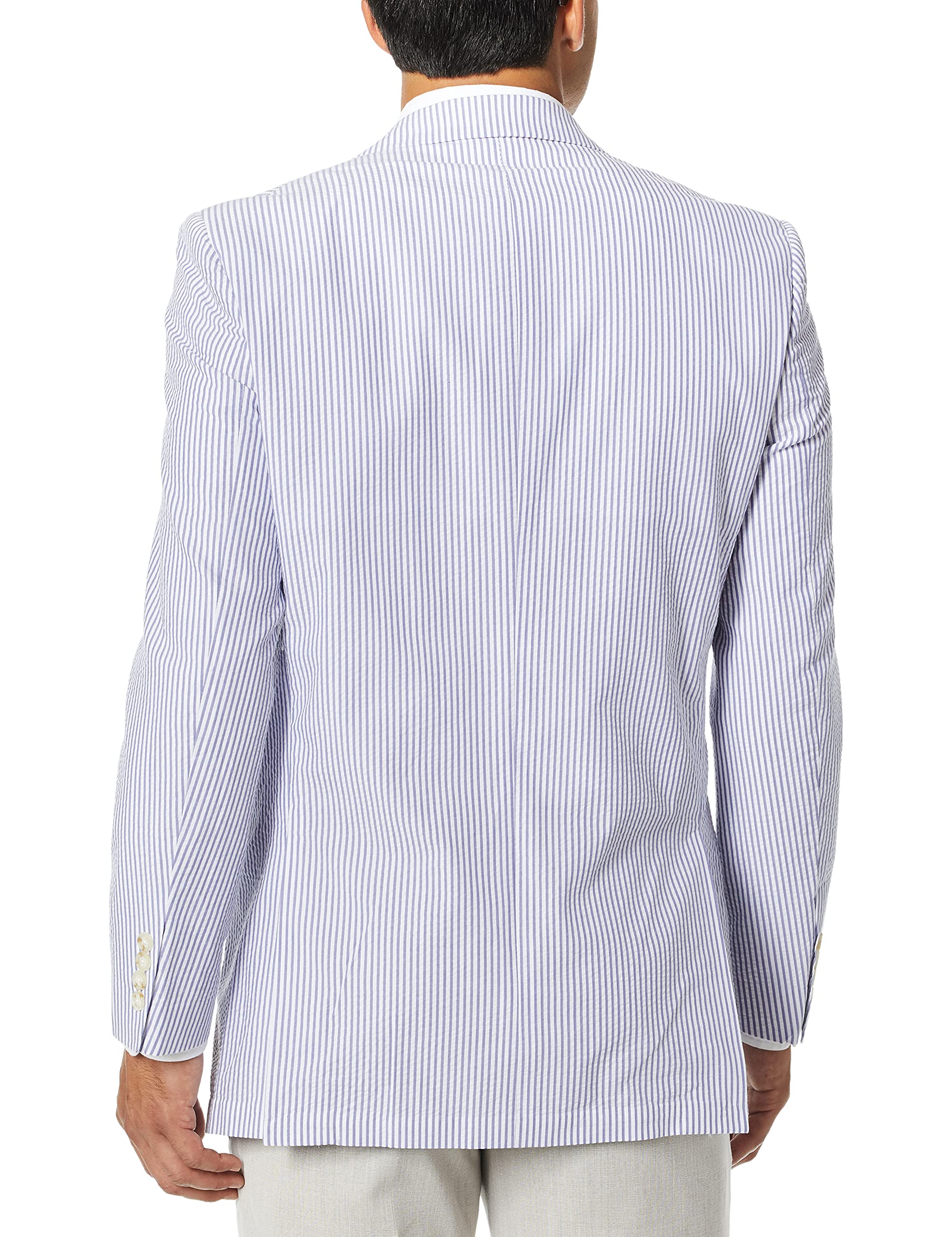 Palm Beach Men's Brock Seersucker Suit Jacket - Lightweight Summer Blazer for Weddings, Business & Outdoor Events