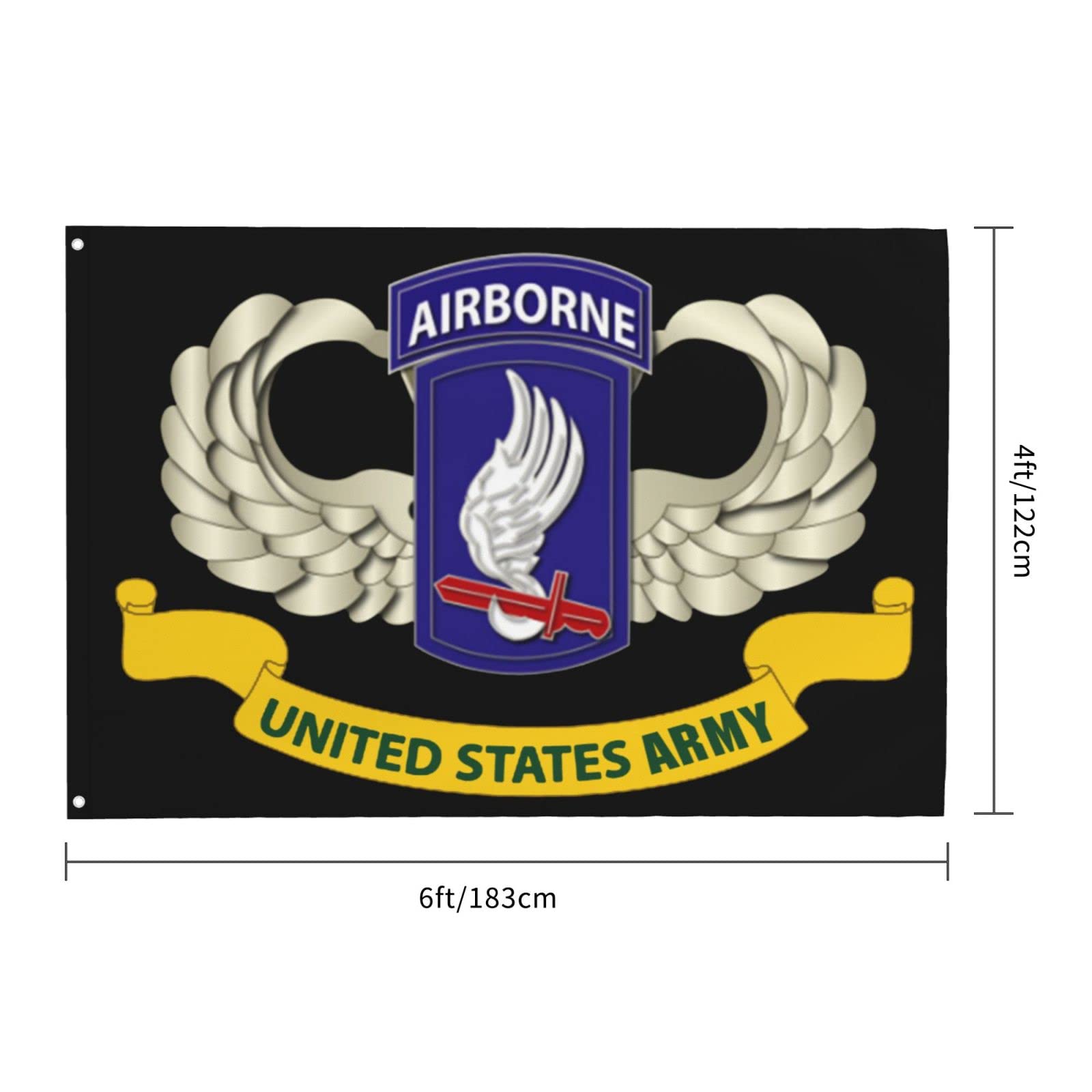 173rd Airborne Brigade Wings Flag 4x6 Ft - Heavy Duty Outdoor Banner with Brass Grommets for Garden, Yard, Home & House Decor - Perfect for Military Pride, Veterans Day & Patriotic Displays