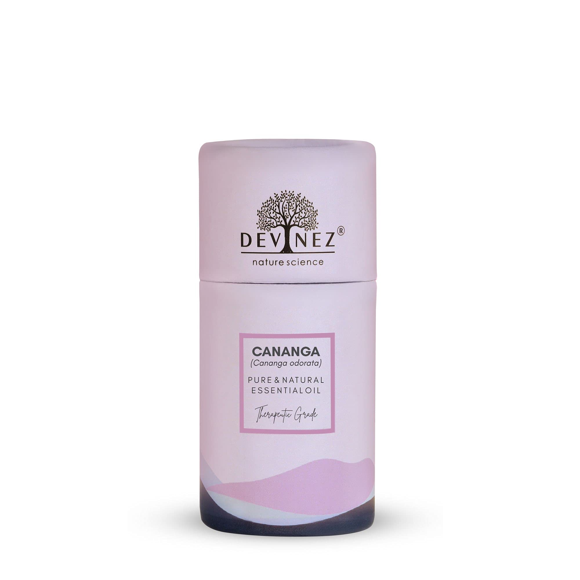100% Pure Cananga Essential Oil - Natural Undiluted Aromatherapy Oil for Relaxation, Massage & Skincare - 10ml Glass Bottle - Reduce Stress, Soothe Dry Skin, Promote Positive Mood - Perfect for Spa, Yoga & Home Diffuser Use