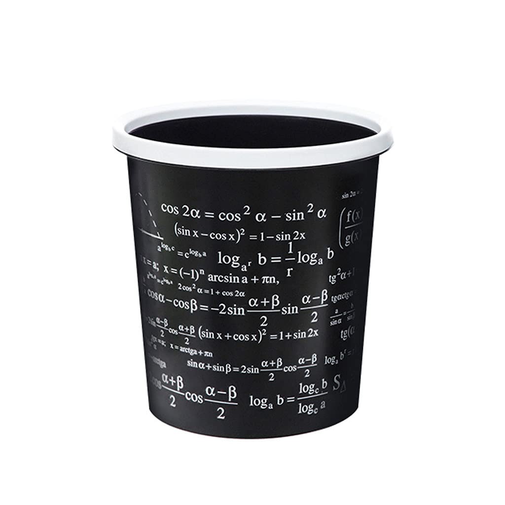 Zongshengshop Plastic Trash Can with Printing Pattern - Lidless Storage Bin for Home, Living Room, Bedroom, Kitchen & Bathroom | Waste Basket for Toilet Paper & Household Waste (Color A) | Perfect for Small Spaces & Daily Organization