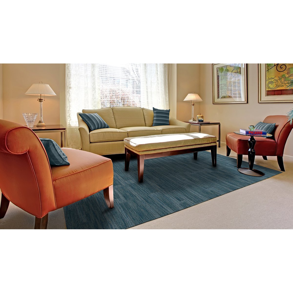 Premium Dalyn Rovers DV6 Area Rug 12x18 Feet - Soft Sky Blue Modern Design for Living Room, Bedroom & Office - Stain-Resistant Easy Clean Indoor Floor Carpet
