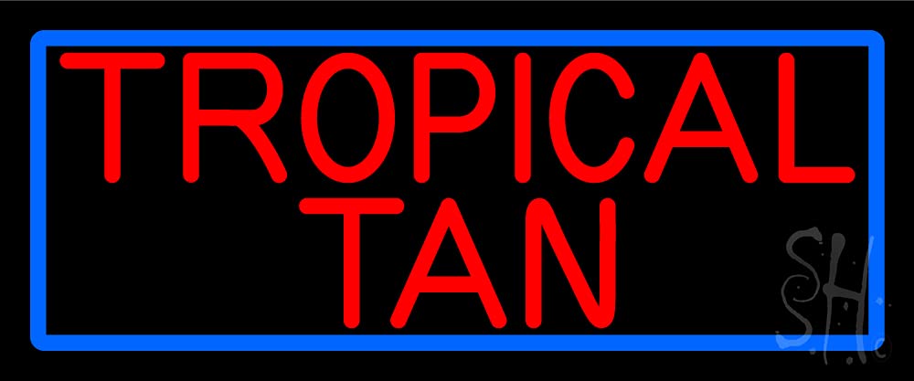 Red Tropical Tan LED Neon Sign 6x15 Inches - Black Square Cut Acrylic Backing with Dimmer - Bright Premium Indoor LED Neon Light for Home Bar, Bedroom, or Office Decor - Perfect for Military Themed Rooms & Defense Force Enthusiasts