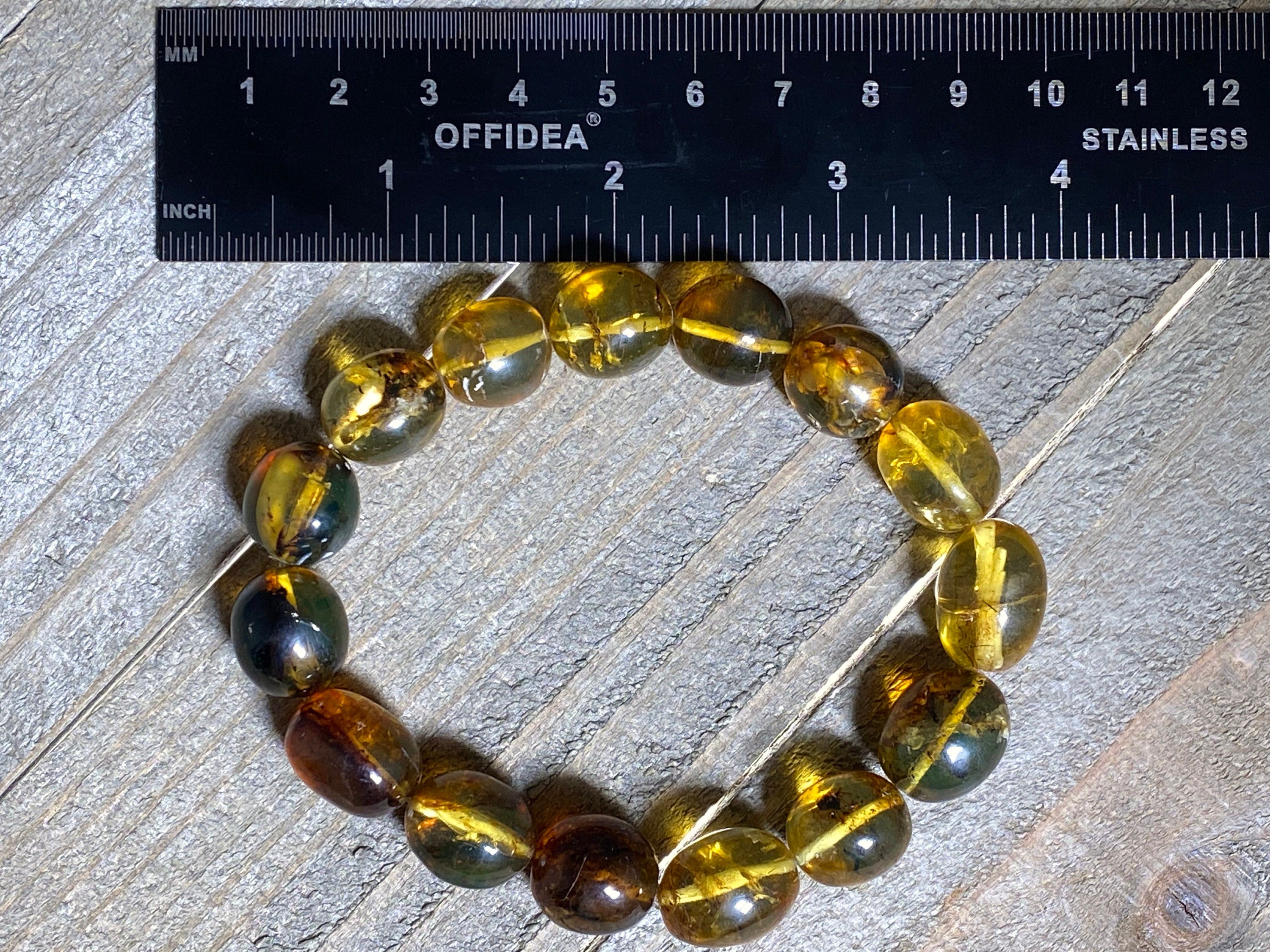 Mexican Amber Crystal Beaded Bracelet - Handmade Healing Jewelry with Natural Stones for Women | Spiritual Wellness, Meditation & Energy Balancing Accessory