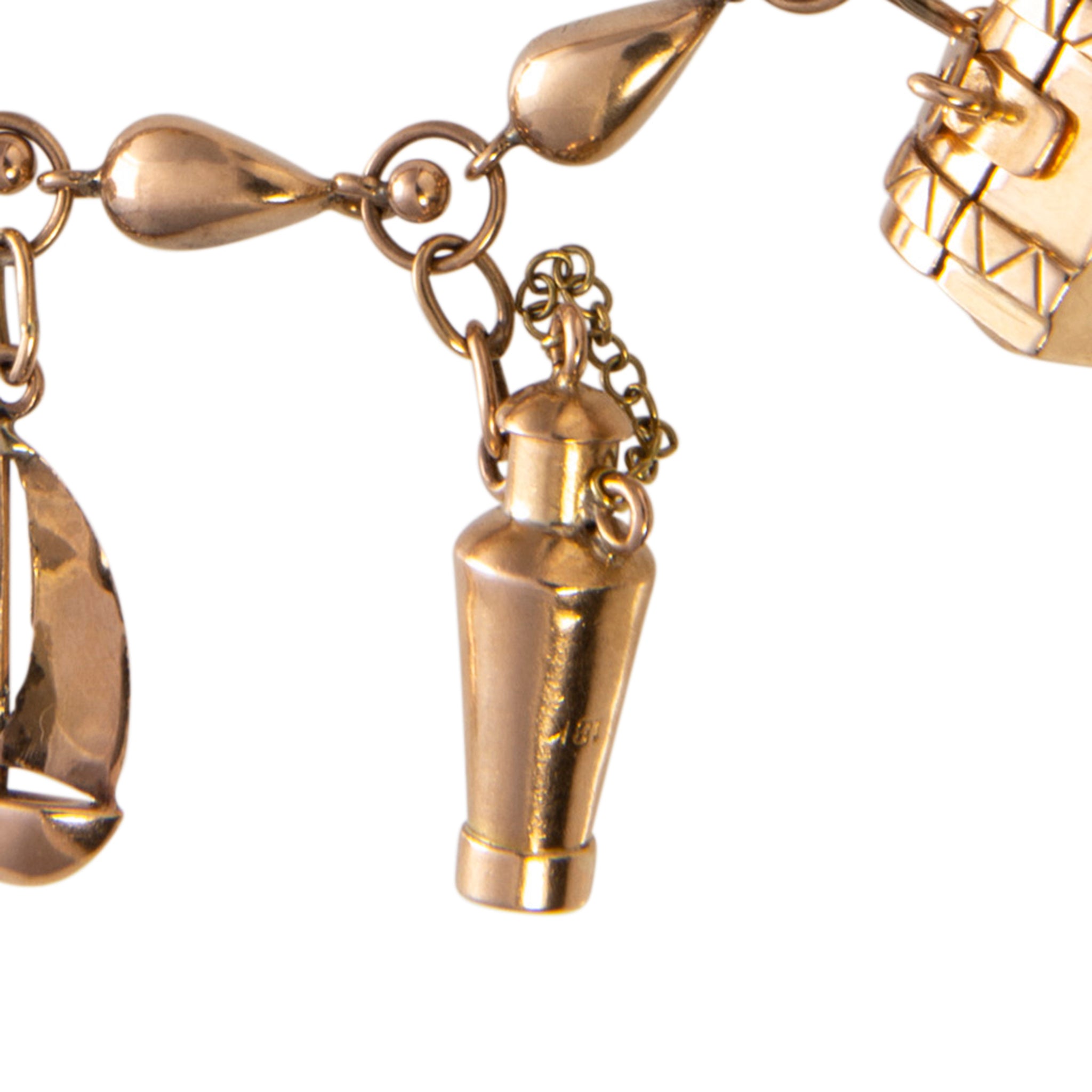 Vintage 18K Gold Mixed Charms Bracelet - Elegant Layered Jewelry for Women - Perfect for Everyday Wear, Gift Giving & Special Occasions