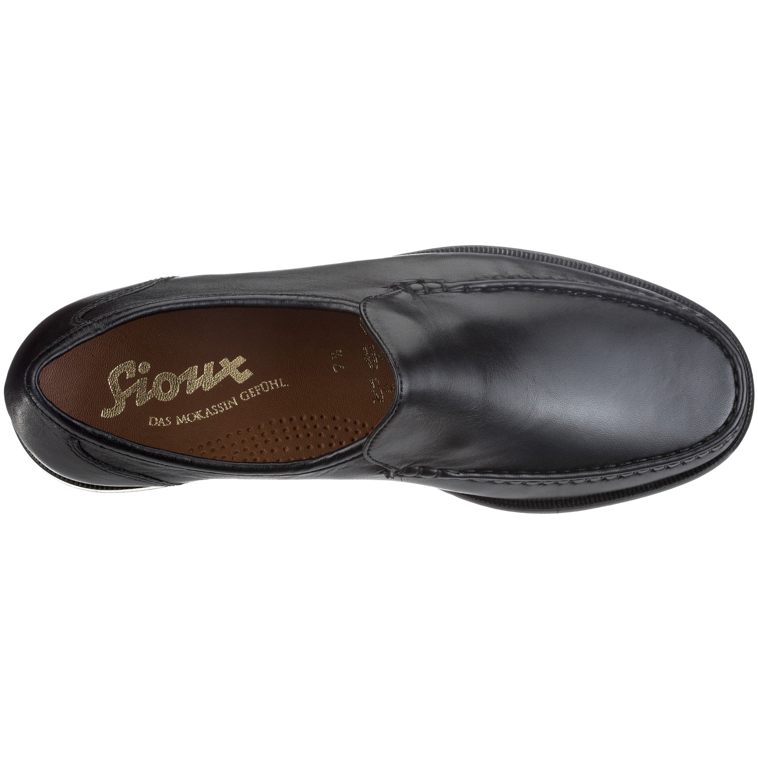 Sioux Men's Genuine Leather Moccasins - Soft Sole Comfortable Slip-On Shoes for Indoor/Outdoor Wear - Perfect for Casual, Lounge & Home Use