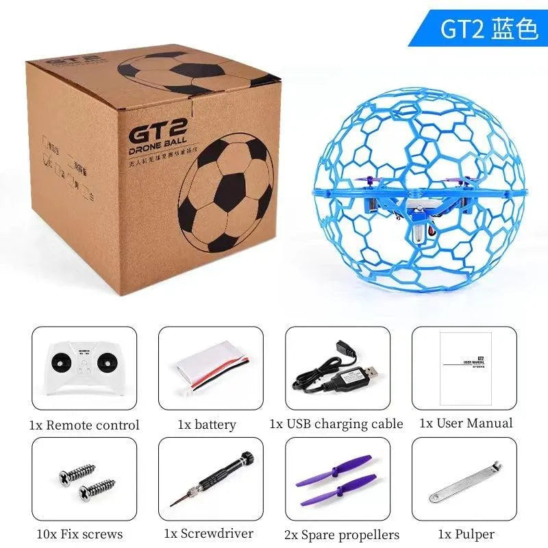 GT2 Competition FLYBALL Soccer Drone Football - High-Speed Aerial Soccer Drone for Competitive Play, Training, and Outdoor Sports Fun