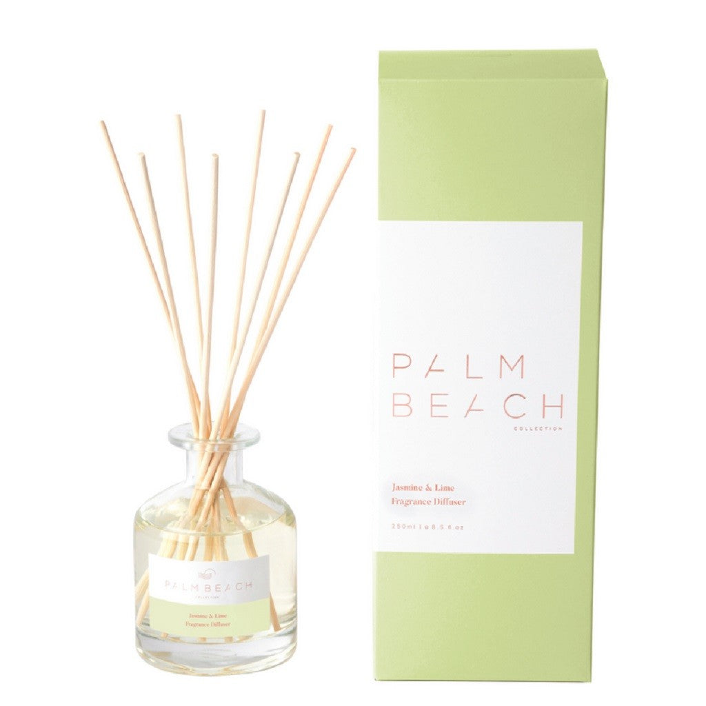 Premium Palm Beach Essential Oil Diffuser 250ml - Jasmine & Lime Aromatherapy for Home, Office & Spa Relaxation