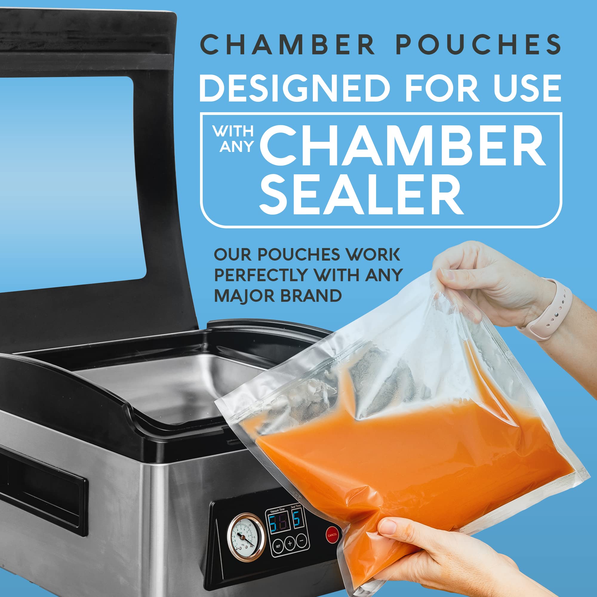 Avid Armor 3.5mil Heavy Duty Vacuum Sealer Bags - BPA-Free Chamber Sealer Pouches, Pre-Cut 6