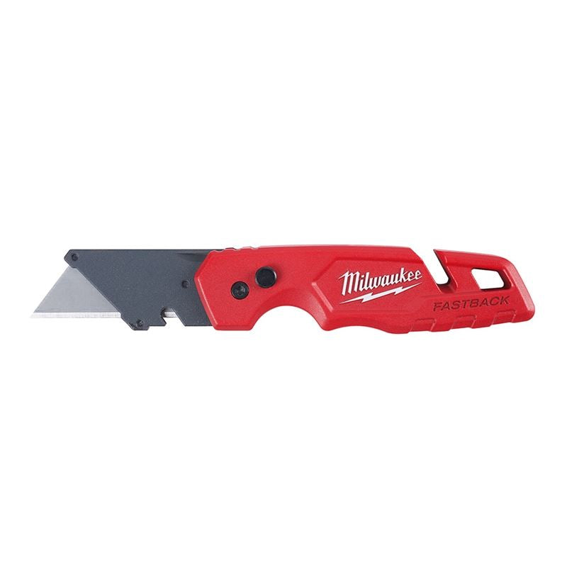 48-22-1501 FASTBACK Folding Utility Knife - Heavy Duty Retractable Box Cutter for Warehouse, Construction & DIY Projects | Ergonomic Grip for Safe Cutting