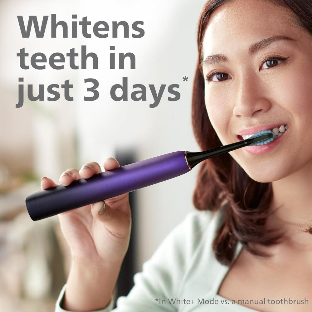 PHILIPS HX9911/91 Sonicare 9000 Series Electric Toothbrush - Premium Rechargeable Power Toothbrush with Smart Sensor & 3 Brush Heads - Perfect for Travel & Home Oral Care