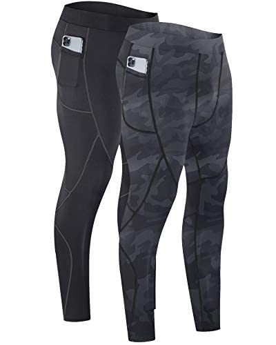 Milin Naco Men's Compression Pants - High Performance Sports Leggings for Running, Skiing & Workouts - Moisture Wicking & Breathable Base Layer Tights for Athletic Training & Outdoor Activities