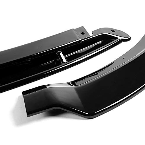 HYPERSPEED Front Bumper Spoiler Lip + Side Skirt Extension Rocker Panel Splitter Diffuser ABS for Dodge Charger 2015-2021 - Black Car Body Kit (86