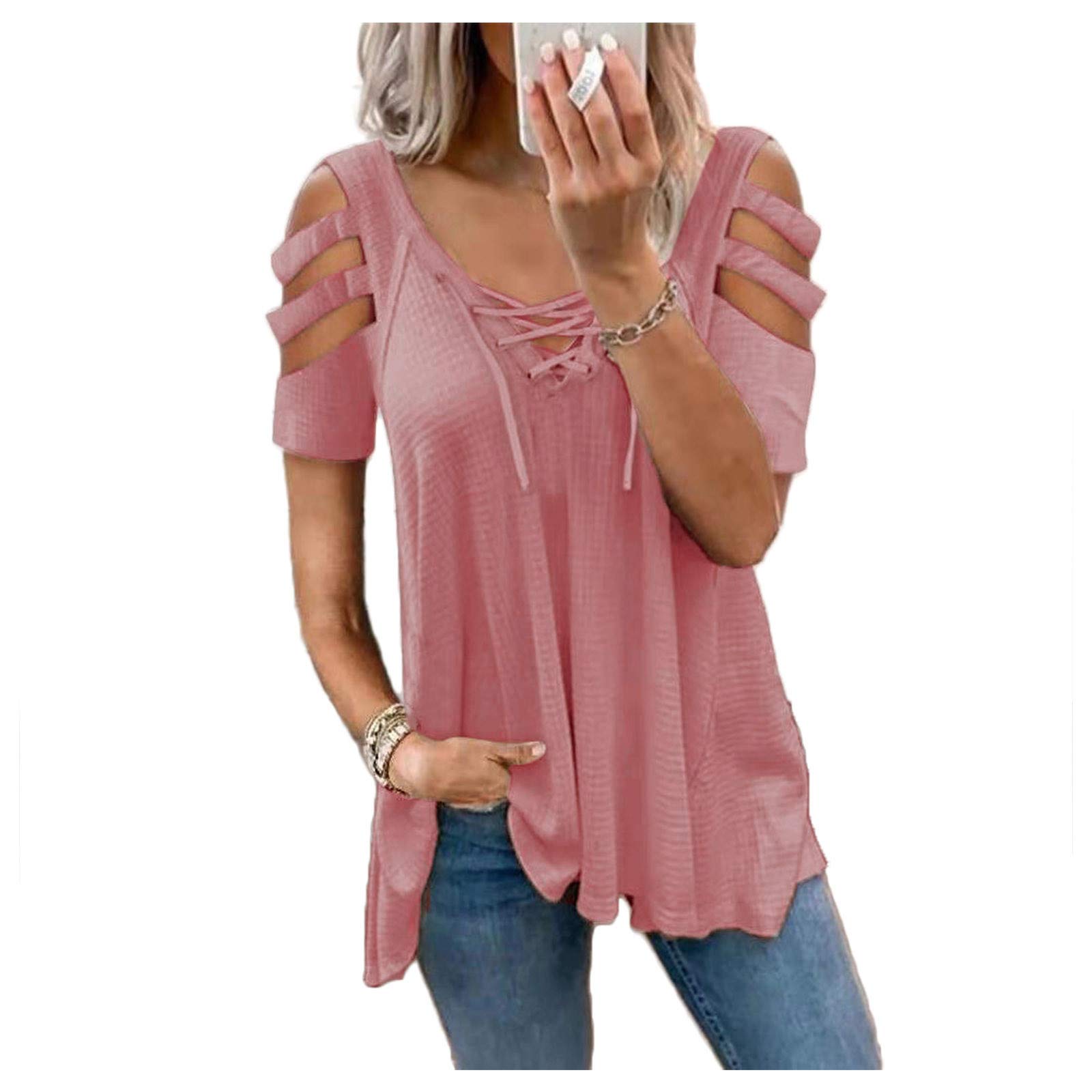 Women's Floral Chiffon Blouse - Pineapple Print Tunic Top for Spring & Autumn | Slim Fit Long Camisole to Wear with Leggings | Gemini Tank Tops for Casual Outfits & Office Wear (Pink, Size L)
