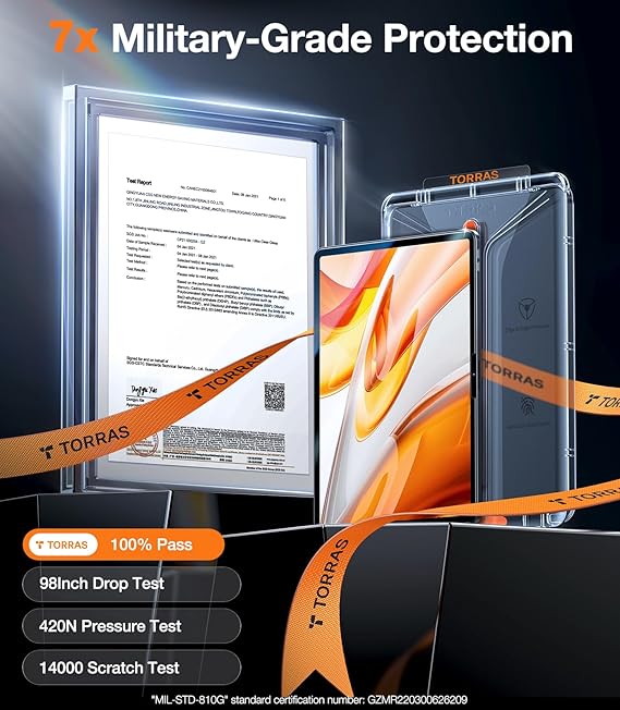 GlassGo Tempered Glass Screen Protector for iPad Pro 11 Inch (2021/2022) - HD Clear, Anti-Scratch, Bubble-Free - Perfect for Work, Study & Entertainment