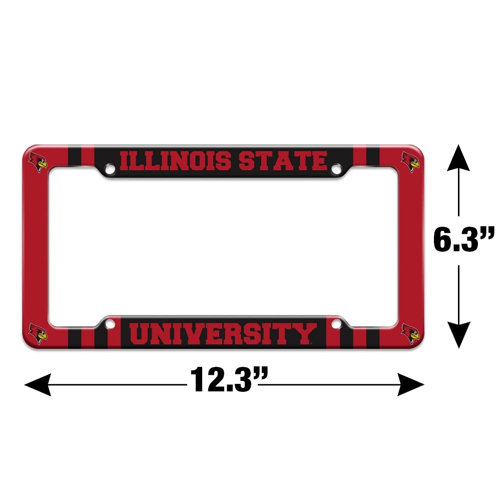 Illinois State University Logo License Plate Frame - Custom College Car Tag Holder for Alumni & Fans - Perfect for Tailgating, Game Days & School Pride