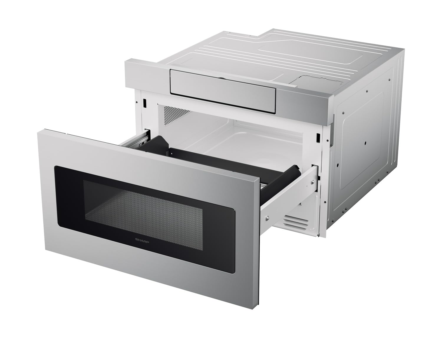Sharp SMD2470ASY 24-Inch 1.2 cu. Ft. 950W Stainless Steel Built-In Microwave Drawer - Perfect for Modern Kitchens, Small Spaces & Luxury Homes
