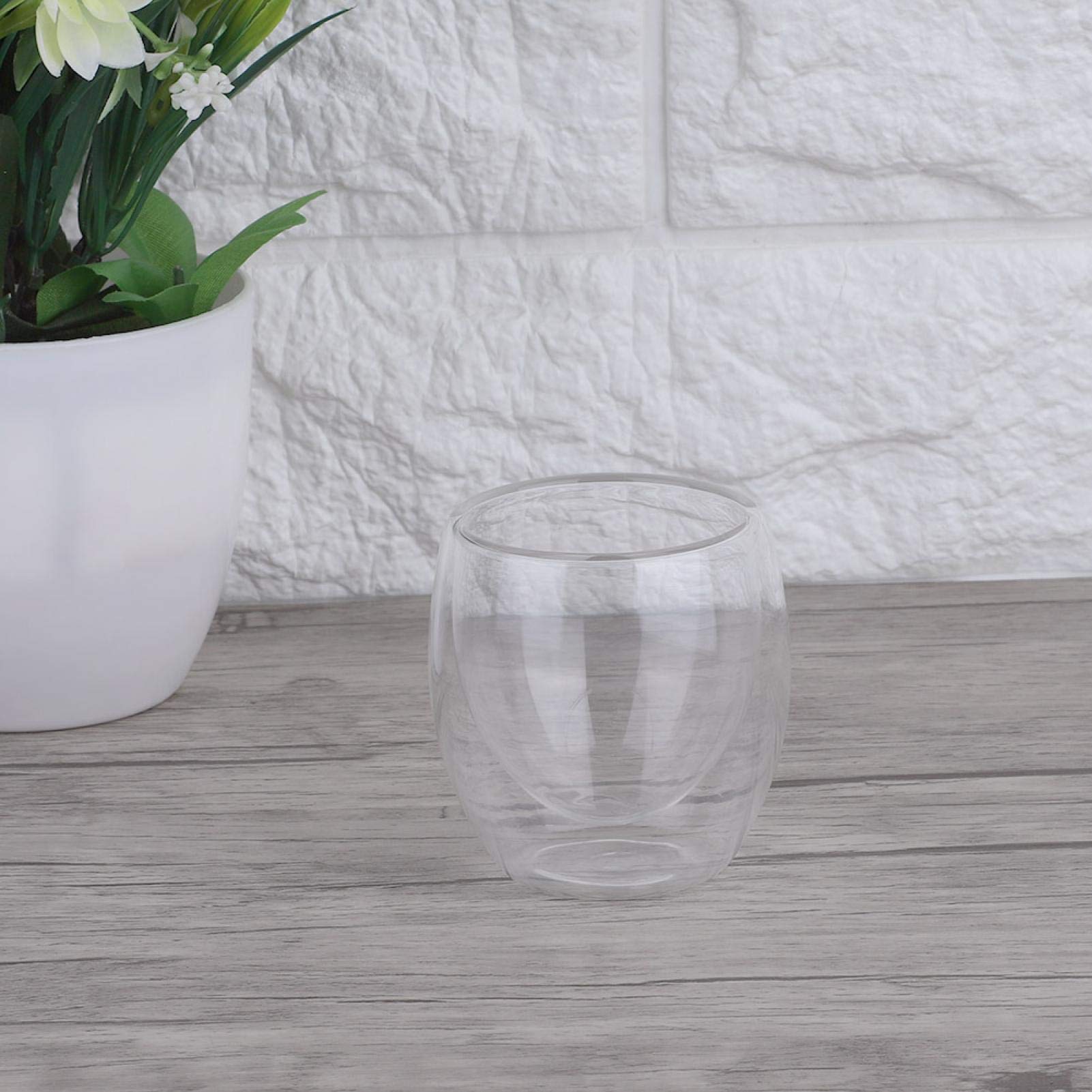 Heat-Resistant 80ML Glass Coffee Cup & Tea Cup - Safe for Hot Drinks, Perfect for Coffee Shops, Home, Office, and Restaurant Use