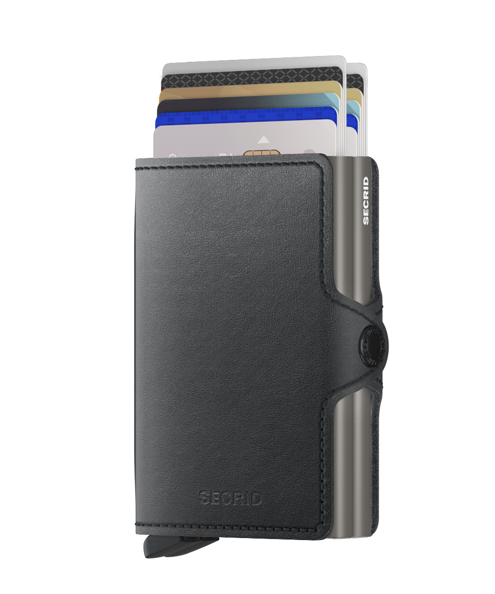 SECRID Twinwallet Mirum Black - Premium RFID Blocking Leather Wallet for Men & Women | Slim Bifold Design with Card Holder | Perfect for Travel, Business & Everyday Use