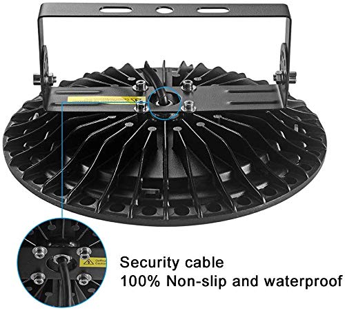 UFO LED High Bay Lights 50W 10000LM - 6000K-6500K Daylight White Ultra Thin Shop Light for Warehouse, Garage, Barn, Workshop, Gym, Factory & Retail Store Lighting