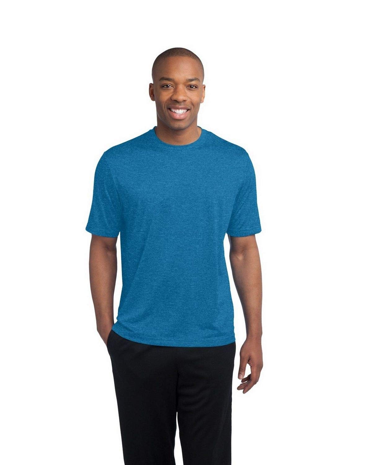 SPORT-TEK Men's Tall Heather Contender Tee - Moisture-Wicking Performance T-Shirt for Running, Gym & Workouts - Comfortable Athletic Shirt for Active Lifestyles