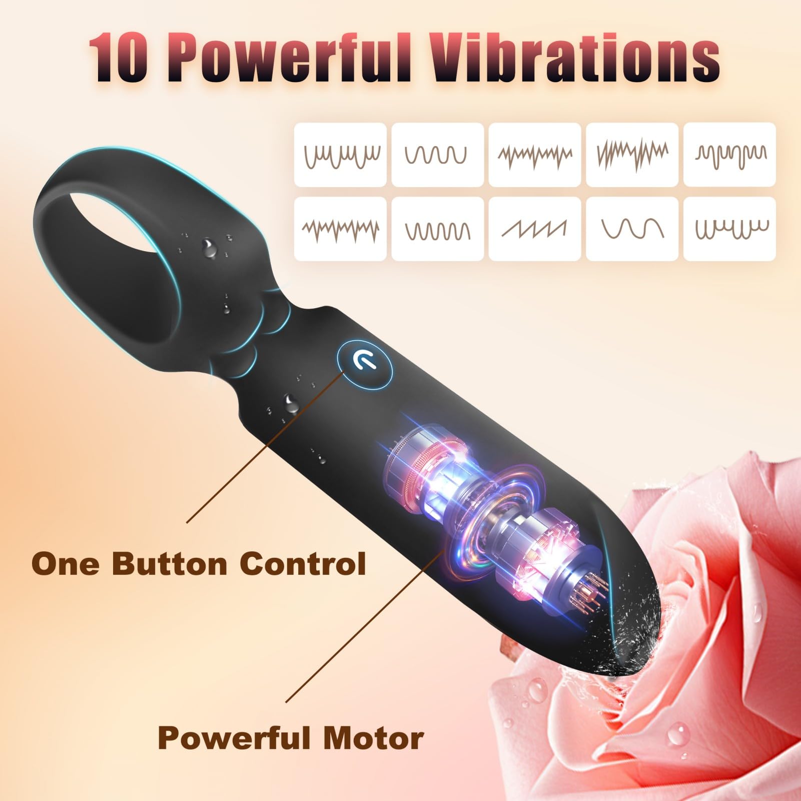 LUKIKI Bullet Vibrator for Women - 10 Powerful Vibration Modes, Lipstick Design Mini Vibrator for G Spot & Clitoral Stimulation, Discreet & Portable Travel Sex Toy | Perfect for Solo Play, Couples Fun & Sensual Massage