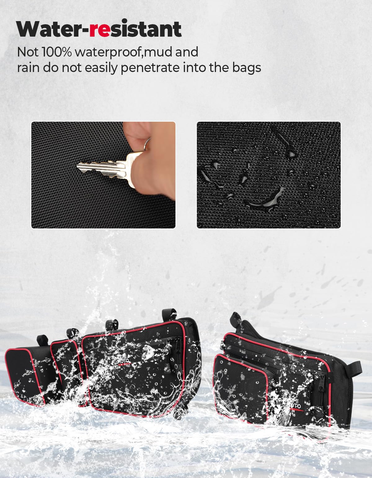 KEMIMOTO X3 UTV Door Storage Bags - Compatible with Can-Am Maverick X3 Max 2017-2024 Models - Front & Rear Upper Door Organizer Accessories (4-Pack, Red) - Perfect for Off-Road Gear Organization & Adventure Trips