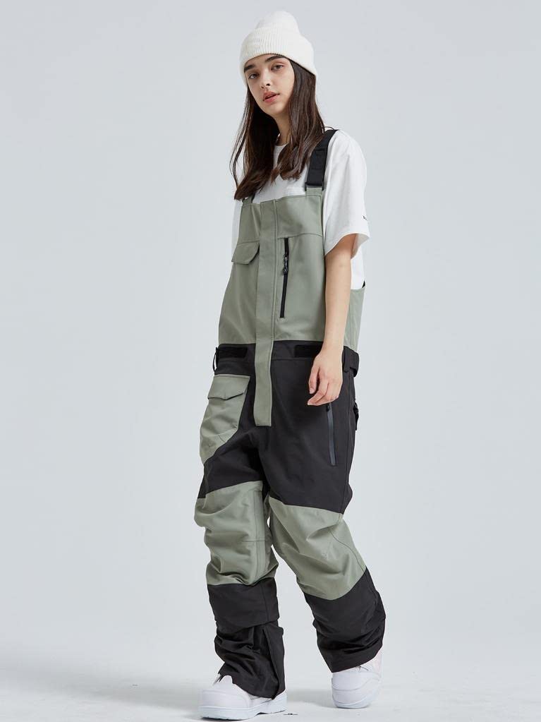 Waterproof Windproof Insulated Women's Snow Bibs Ski Pants - Ripstop Snowboarding Overalls for Winter Sports | Cold Weather Skiing, Snowboarding & Outdoor Activities