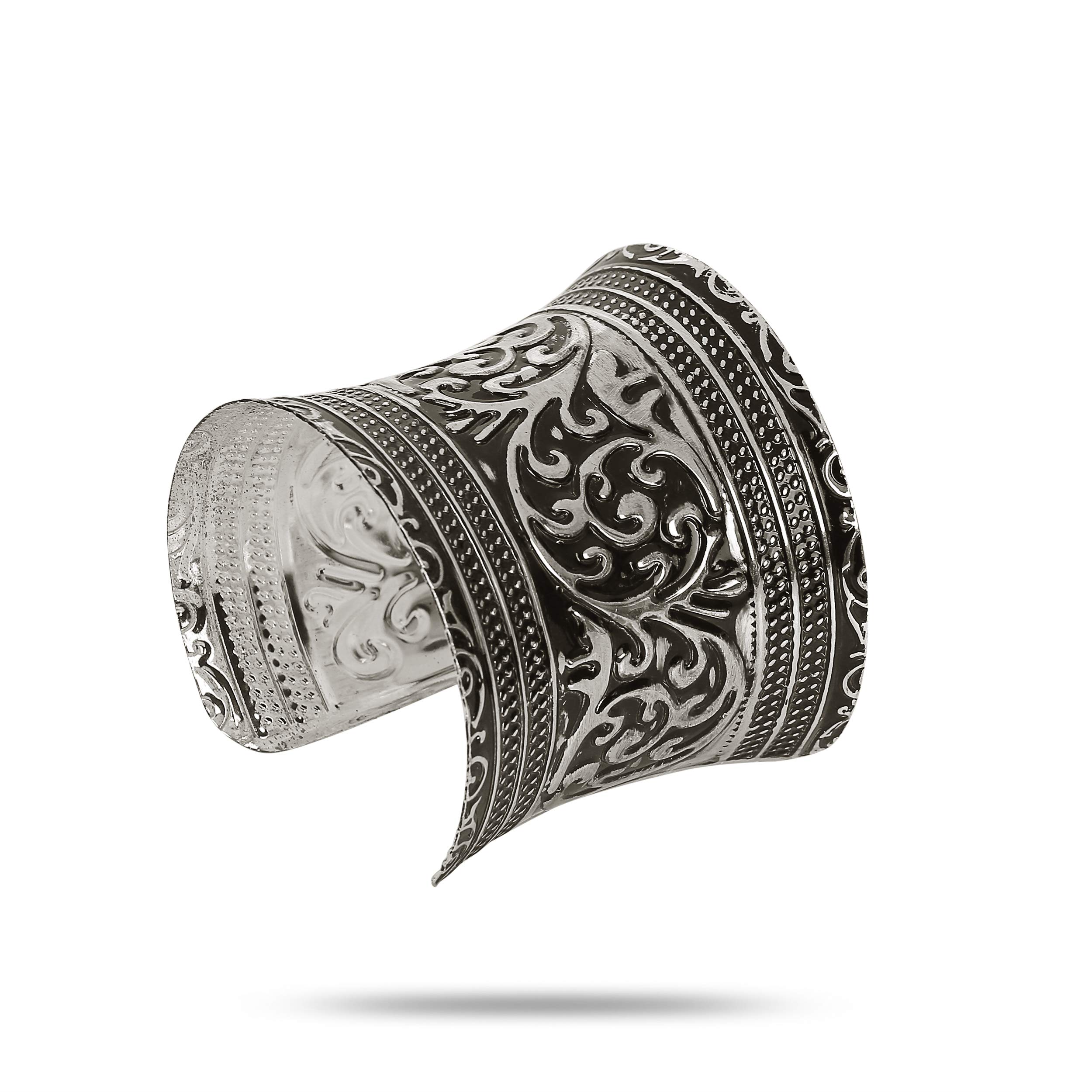 YouBella Oxidized Cuff Bracelet for Women & Girls - Elegant Boho Jewelry for Casual Wear, Parties & Gifts