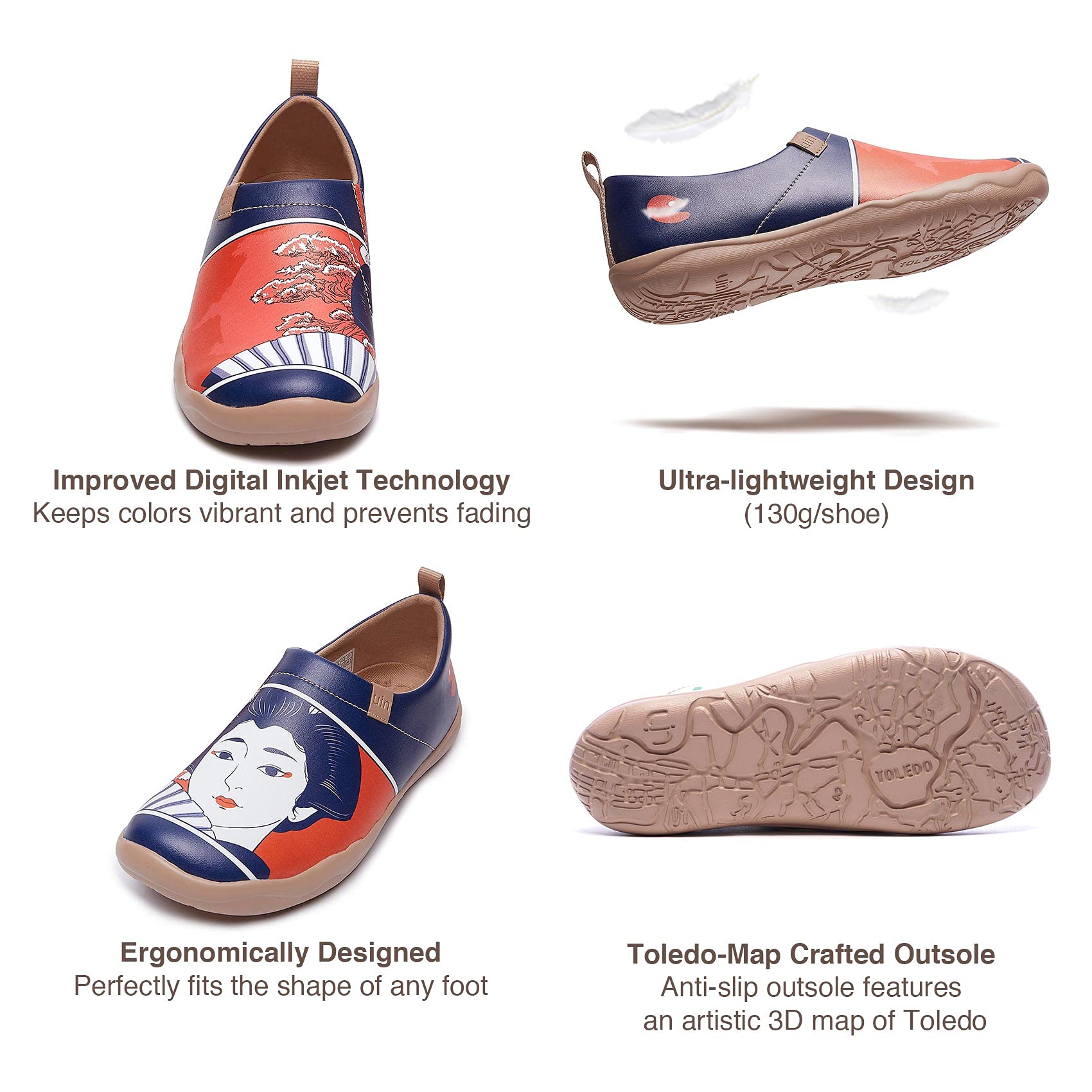 UIN Women's Slip-On Walking Shoes - Lightweight Travel Loafers with Microfiber Comfort for Casual Wear | Perfect for Travel, Work & Everyday Fashion Sneakers