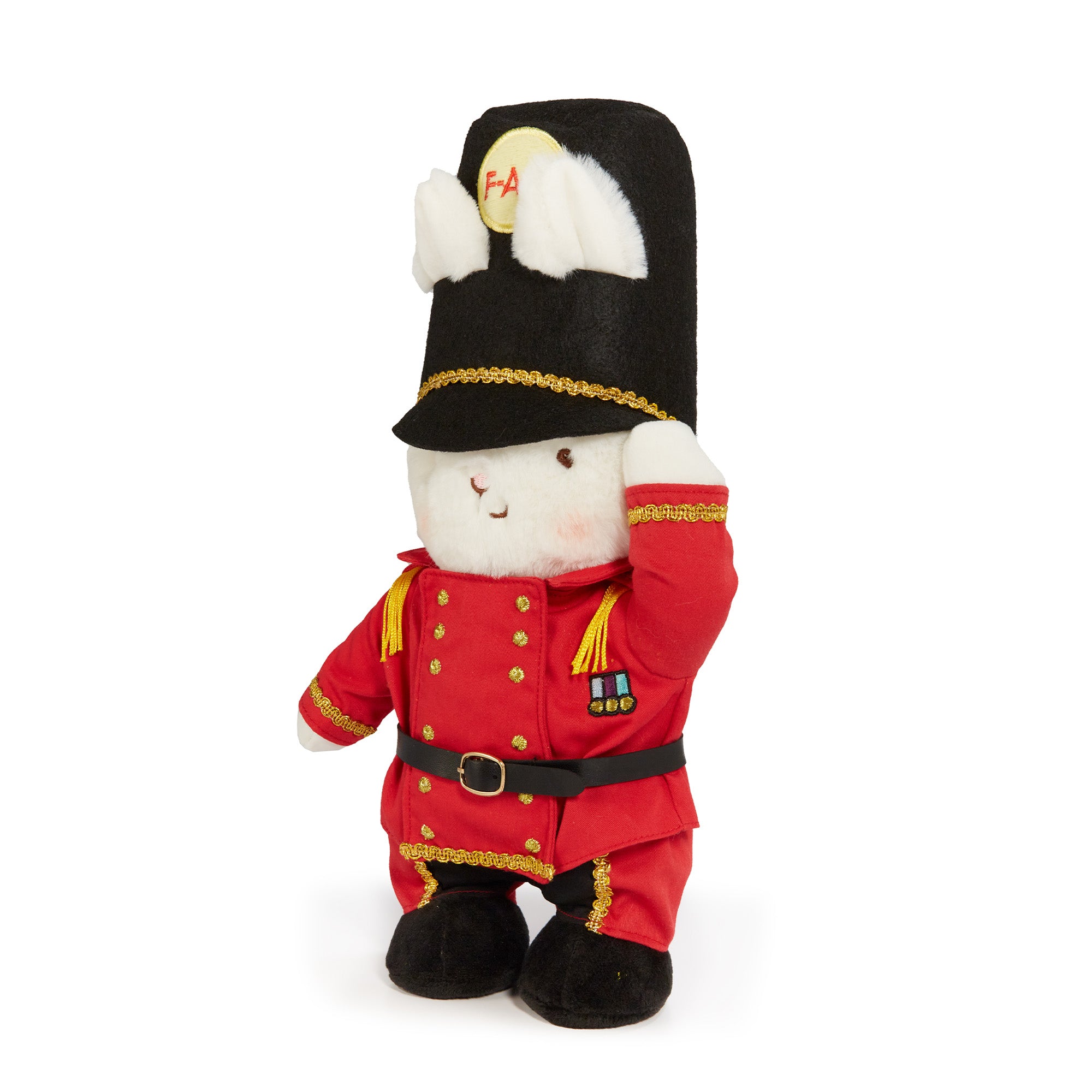 FAO Schwarz Toy Soldier Bunny Plush Stuffed Animal - Cute Easter Bunny Doll for Kids, Soft & Huggable Gift for Boys & Girls - Perfect for Easter Decorations, Birthday Parties & Nursery Room Decor