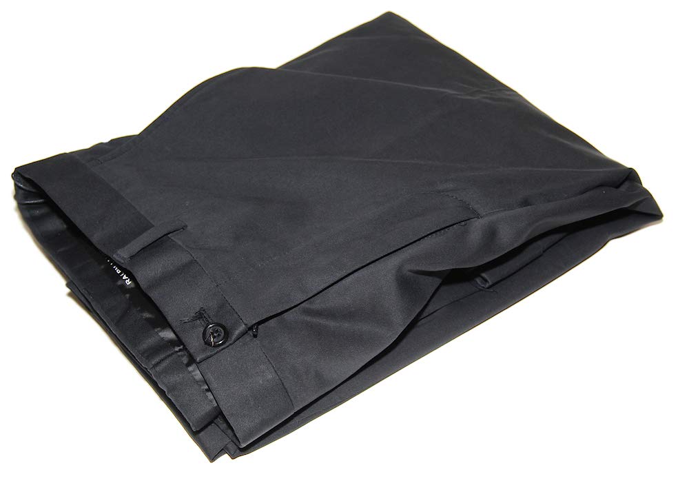 Ralph Lauren Black Label Men's Dress Pants - Flat Front Silk Trousers Made in Italy (Size 30/34) | Premium Formal Wear for Business & Special Occasions