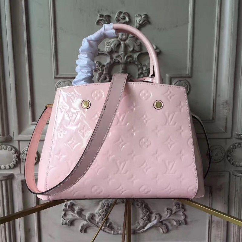 Louis Vuitton Spring Street Monogram Vernis Handbag in Rose Ballerine - Perfect for Work, Travel & Evening Events