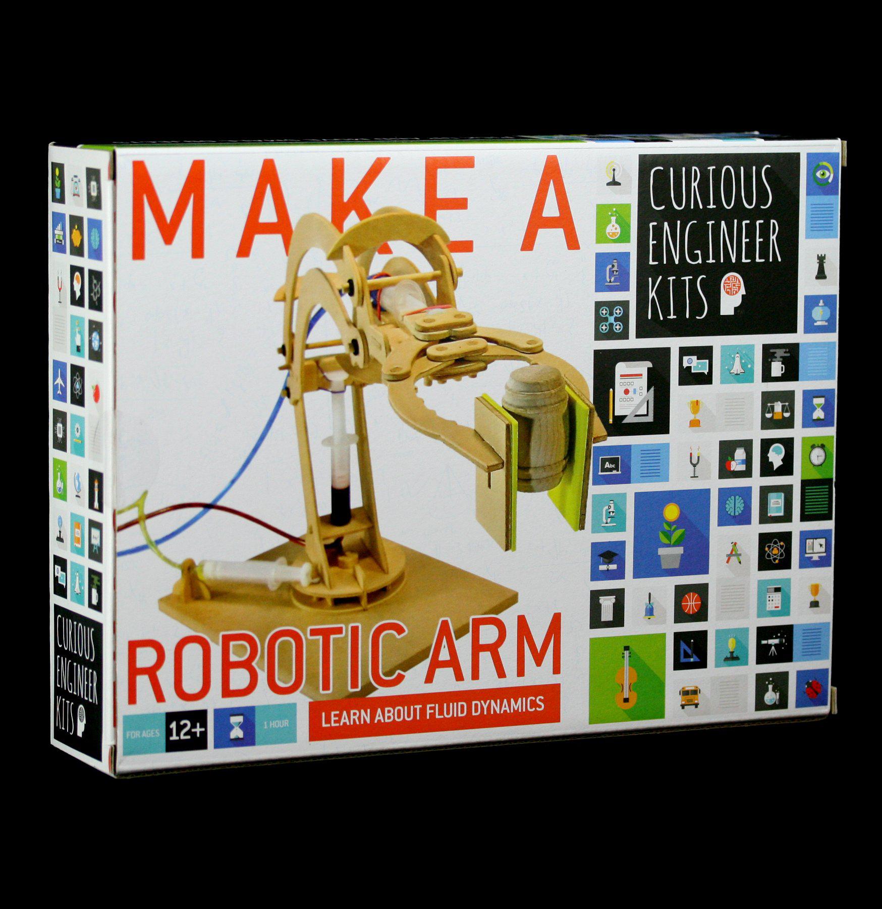 Curious Engineer DIY Robotic Arm Kit - STEM Educational Robotics for Kids & Adults | Perfect for Science Projects, Coding Practice & Engineering Learning