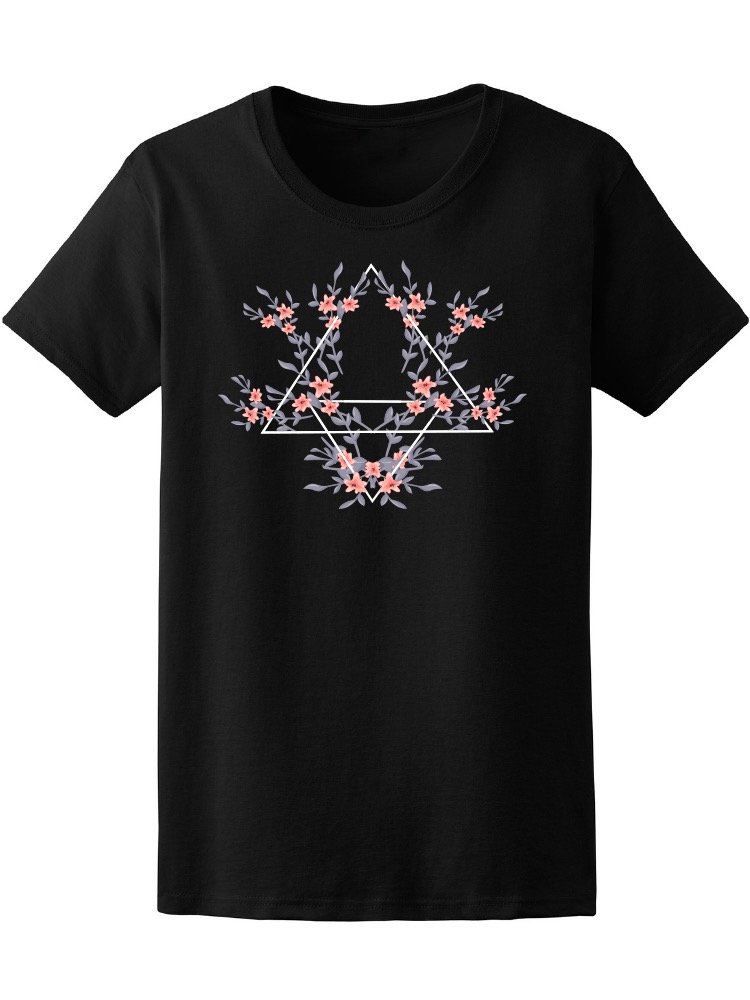 Women's Spring Floral Star of David T-Shirt - Stylish Casual Top for Jewish Holidays, Everyday Wear & Festive Occasions