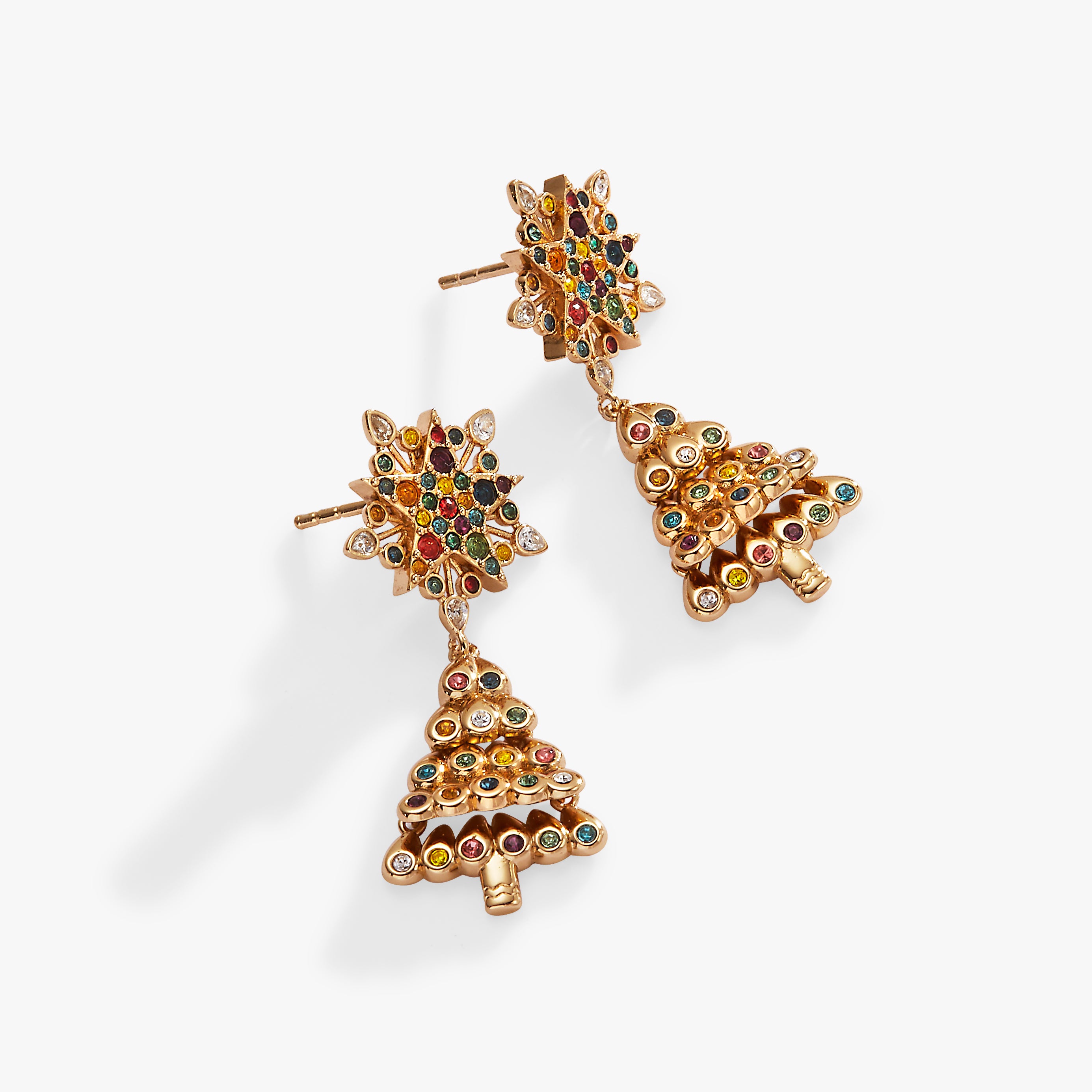 Christmas Tree Drop Earrings for Women - Festive Holiday Jewelry Gift for Christmas Party & Winter Celebrations
