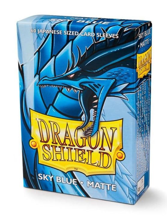 Dragon Shield Japanese Size Card Sleeves - Matte Sky Blue (60 Count) | Premium Protection for MTG, Yu-Gi-Oh!, Pokemon & Collectible Card Games | Perfect for Tournaments & Card Storage