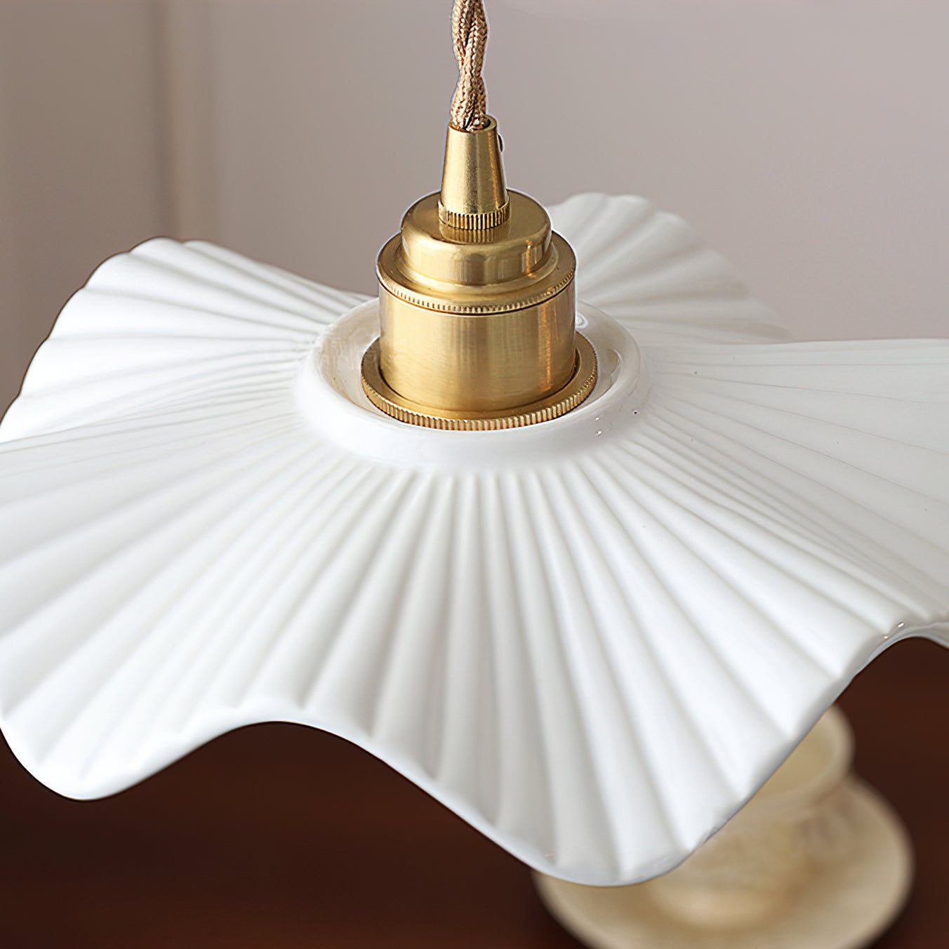 Modern Ceramic Wave Flower Pendant Light - Handcrafted Boho Ceiling Lamp for Living Room, Bedroom & Dining Room Decor