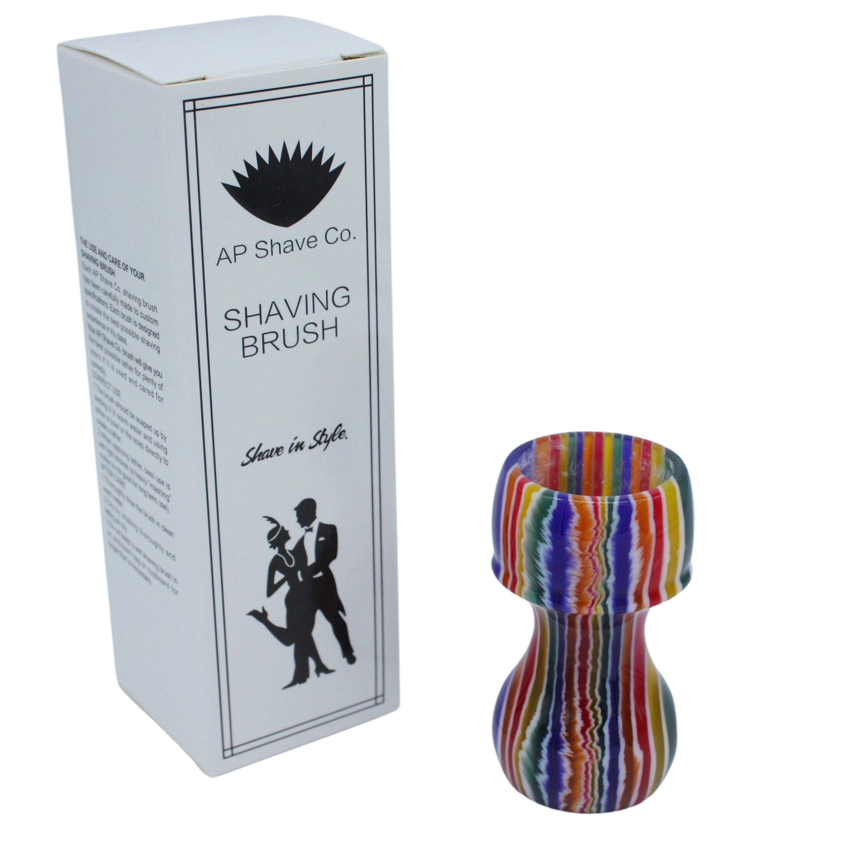 Handmade Candy Stripe Shaving Brush Handle - Fits 24mm & 26mm Knots - Perfect for Wet Shaving & Grooming Gifts for Men