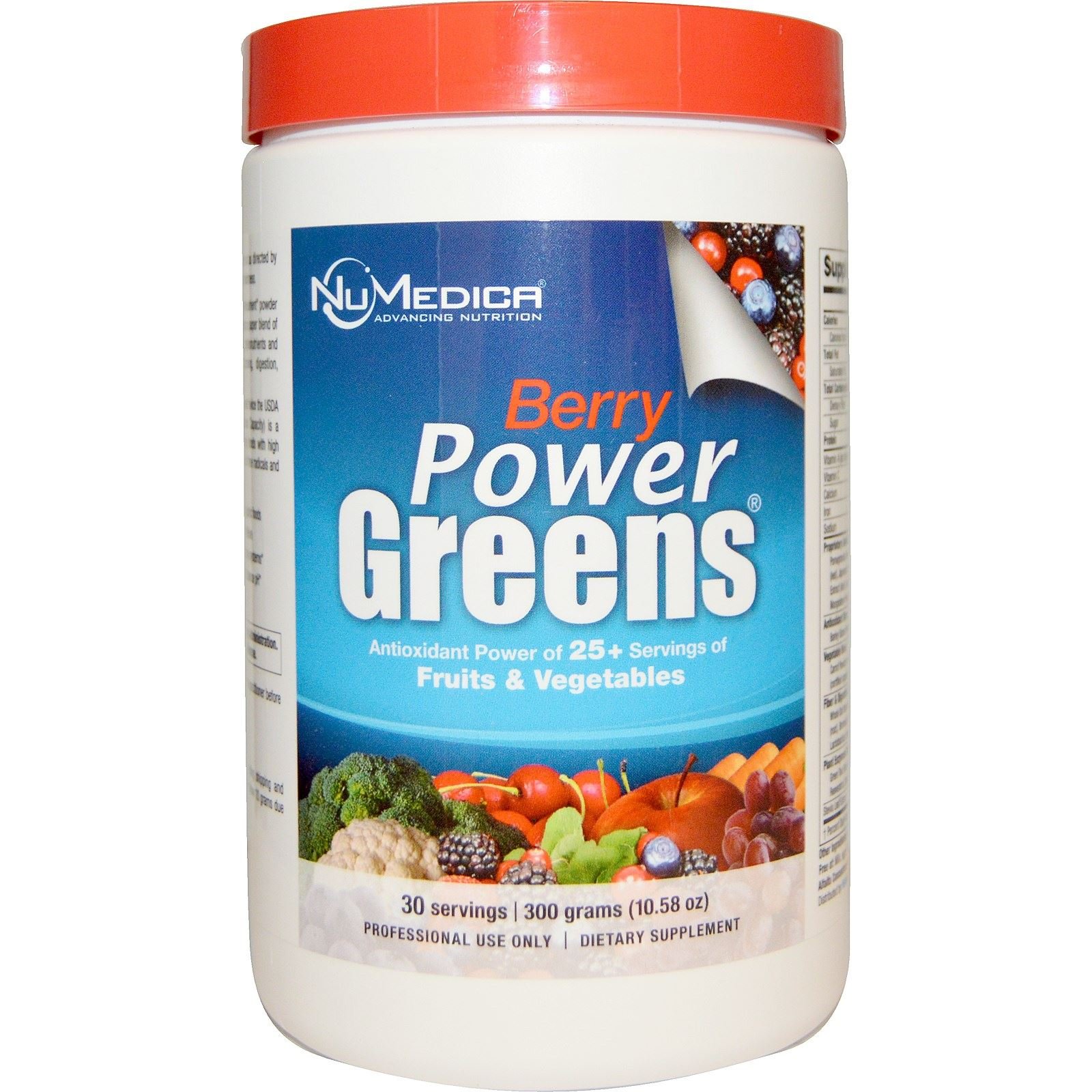 NuMedica Power Greens Berry Superfood Powder - 300g (30 Servings) for Energy, Digestion & Immune Support - Perfect for Smoothies, Juices & Healthy Drinks