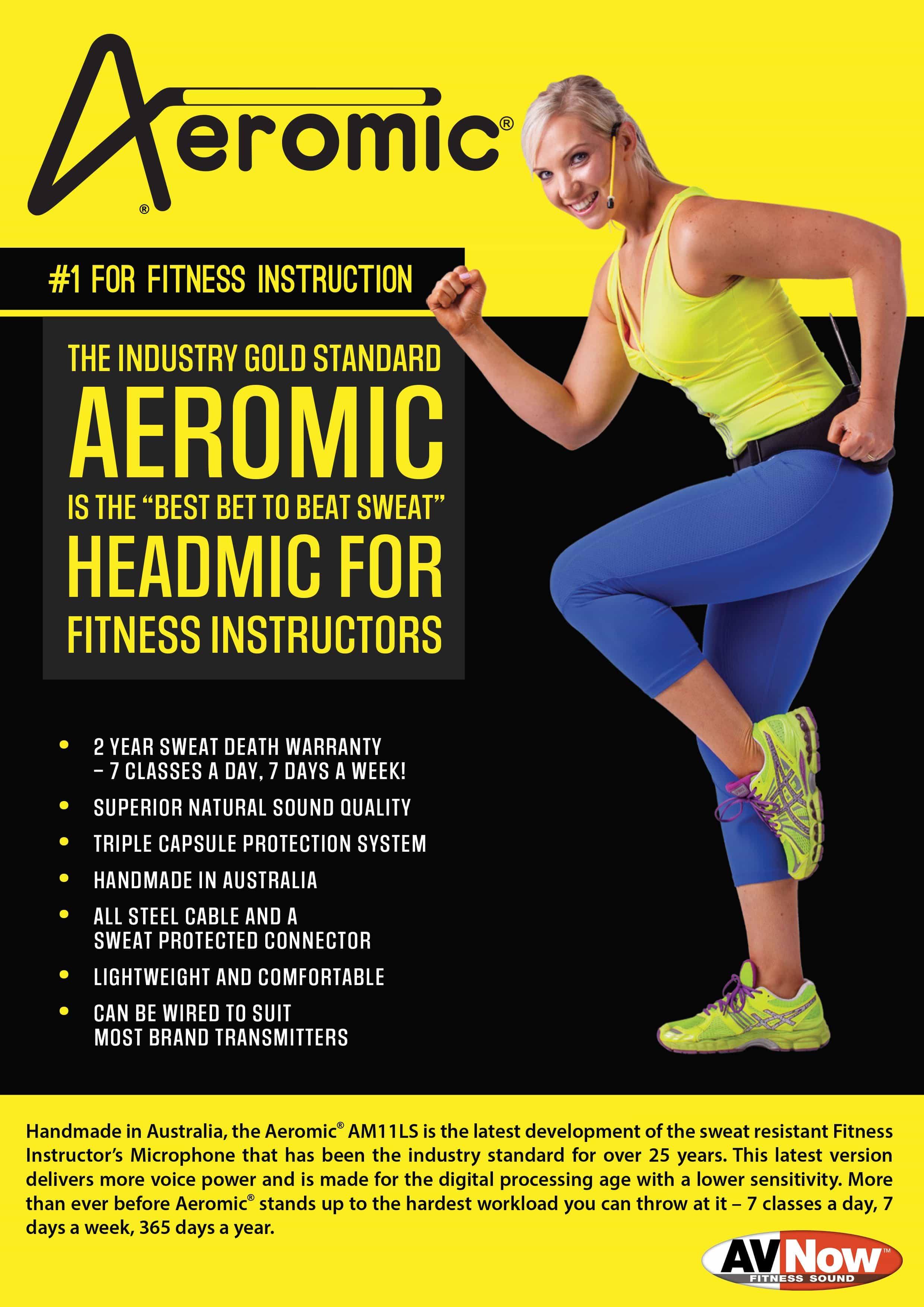 Fitness Audio UHF Mini TX Wireless Microphone System Bundle with Aeromic & Cyclemic - Perfect for Gym Instructors, Cycling Coaches & Group Fitness Classes