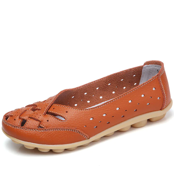 Comfortable Hollow Loafers for Women - Breathable Tendon Sole Slip-On Shoes for Casual Wear, Office & Walking