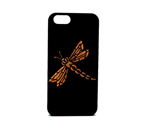 Real Wood iPhone 6/6s Plus Case - Laser Engraved Dragonfly Design, Slim Protective Wooden Cover for iPhone 6/6s Plus - Perfect for Daily Use, Travel & Gift Giving
