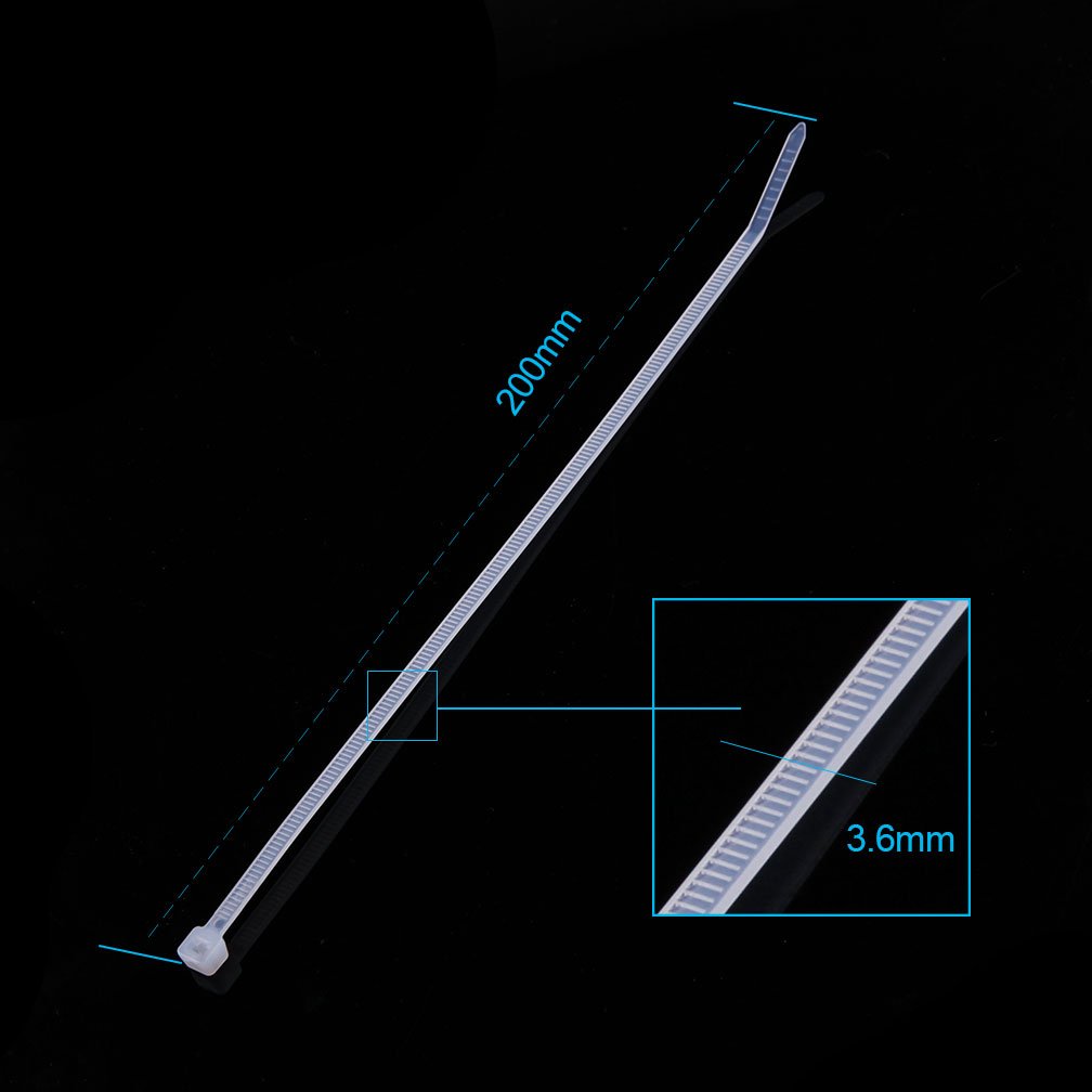 10Gtek 8-Inch White Nylon Self-Locking Cable Ties - 1000pcs Bulk Pack for Home, Office & Industrial Wire Management, Organizing Cords & DIY Projects