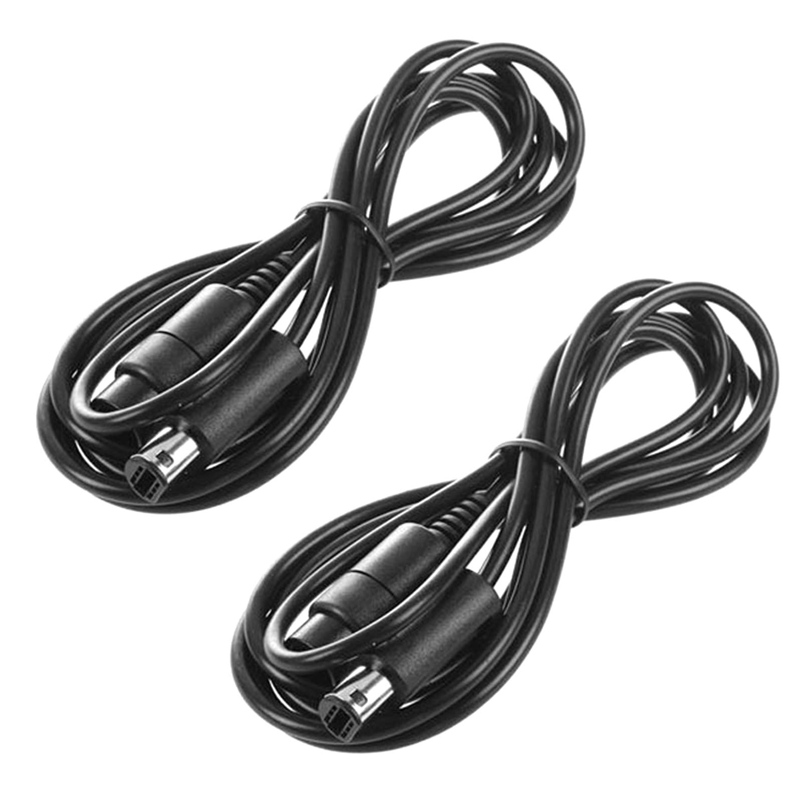 2-Pack 1.8m GameCube Controller Extension Cables - Compatible with Nintendo GameCube Controllers - Perfect for Gaming Setups, Multiplayer Sessions & Console Modding