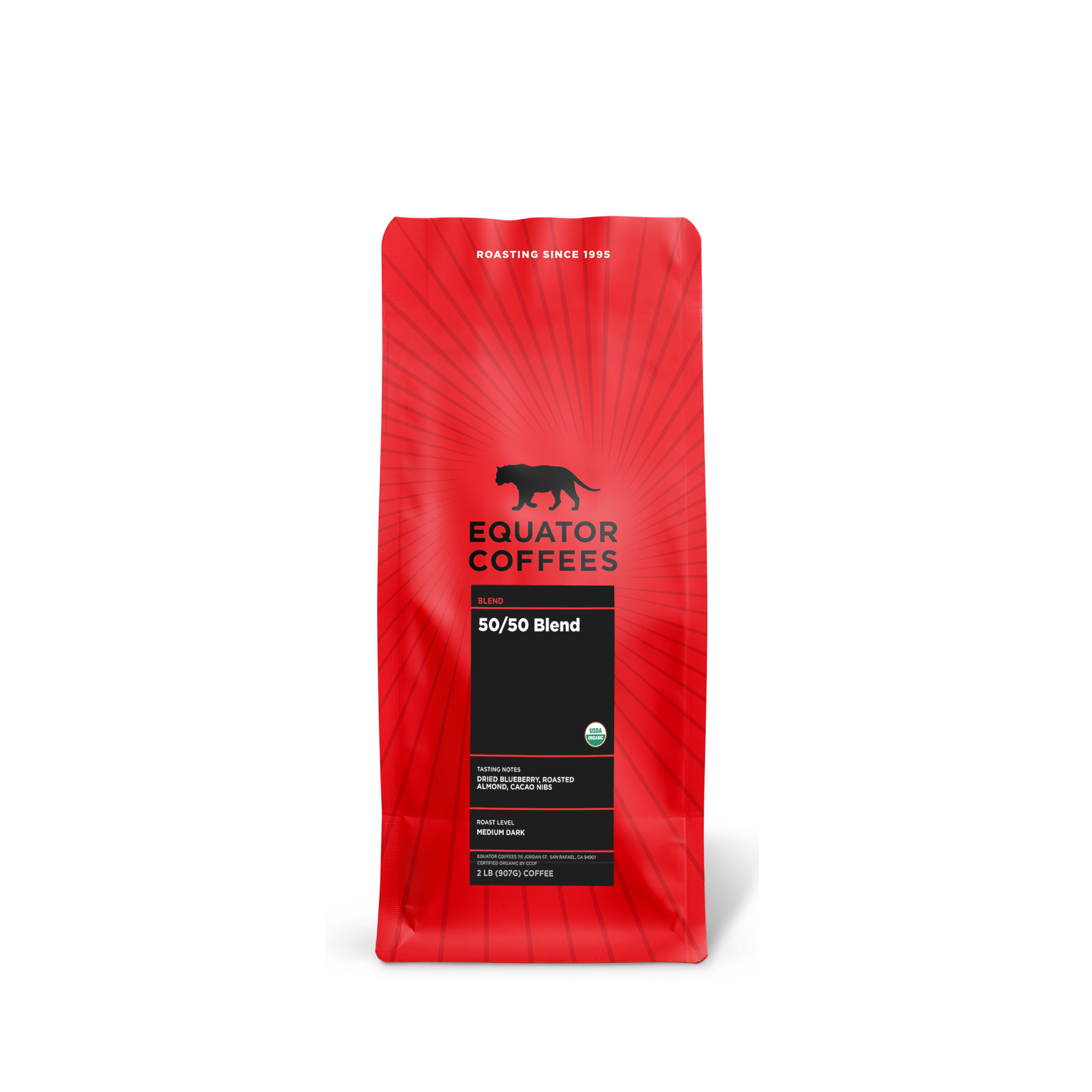 50/50 Half Caff Coffee Blend - Smooth & Balanced Medium Roast for Home Brewing & Office Use | Perfect for Morning Energy & Afternoon Relaxation