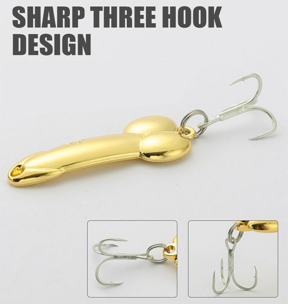 5Pcs Funny Fishing Lures for Men - Freshwater & Saltwater Spinner Baits for Bass & Trout - Perfect Gag Gift for Valentine's Day, White Elephant Festival & Father's Day - Great for Outdoor Fishing Trips & Practical Jokes