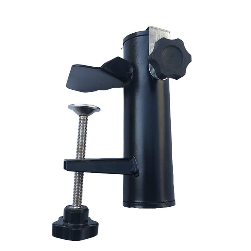 Outdoor Umbrella Stand - Heavy Duty Balcony & Patio Umbrella Holder with Square Railing Bracket for Deck, Garden & Poolside (Color A) | Weatherproof & Durable Design